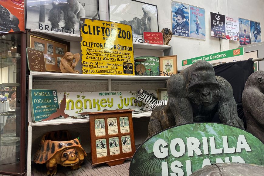 items from the former Bristol Zoo Gardens site which are being sold in a public auction